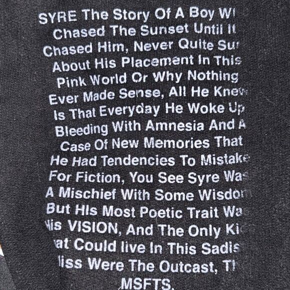 SYRE MSFTS Rep Jaden Smith Beautiful Vision Hoodie Black Graphic Size Large - Picture 3 of 7